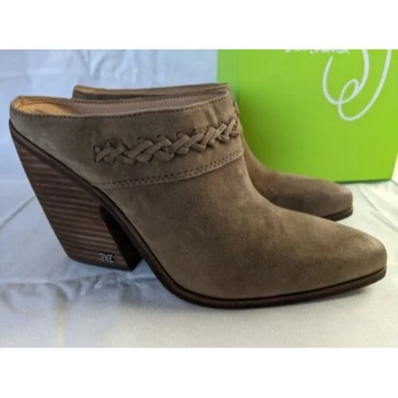 NEW Sam Edelman Alison Western Mule Desert Olive Heel Women size 9 Leather Boot - Picture 4 of 16